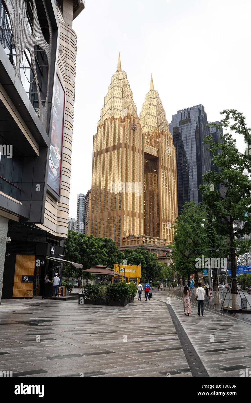 Chonqging,Cina - maggio,22,2018:La Shangrila di Chongqing hotel è un punto di riferimento in città. Foto Stock