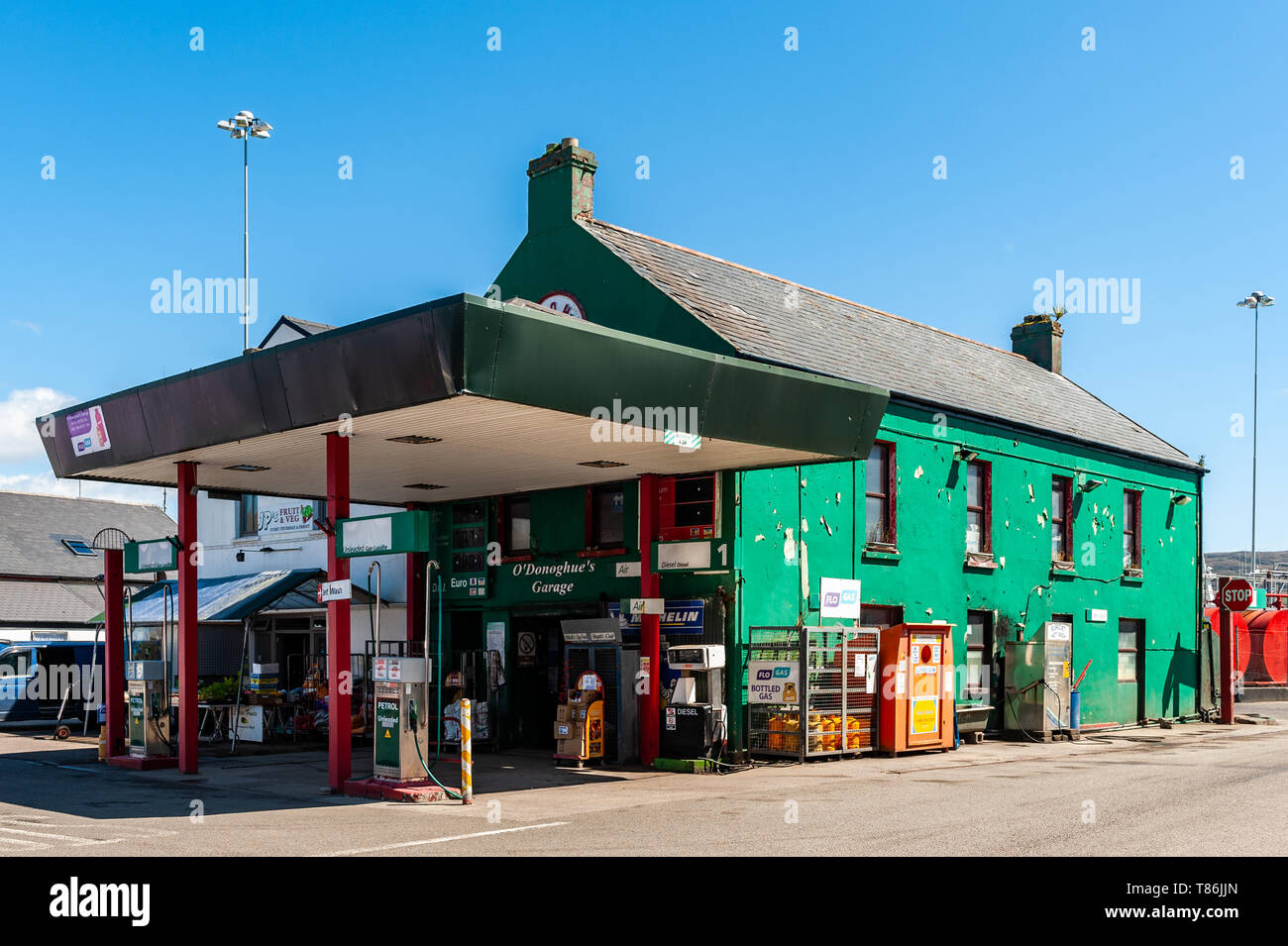 Castletownbere stazione di riempimento, Castletownbere, West Cork, Irlanda. Foto Stock