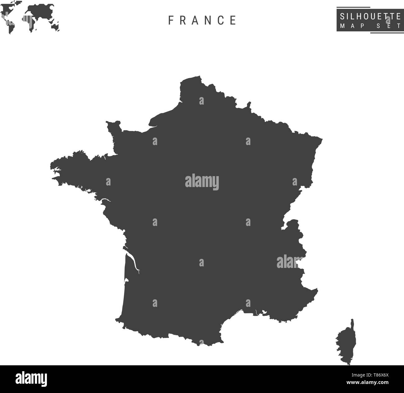Francia cartina muta Immagini Vettoriali Stock - Alamy