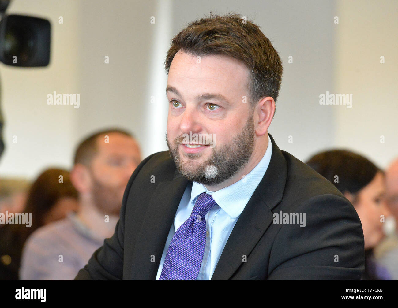 Colonna Eastwood MLA, leader dei socialdemocratici e del partito laburista (SDLP) in Irlanda del Nord. ©George Sweeney / Alamy Foto Stock