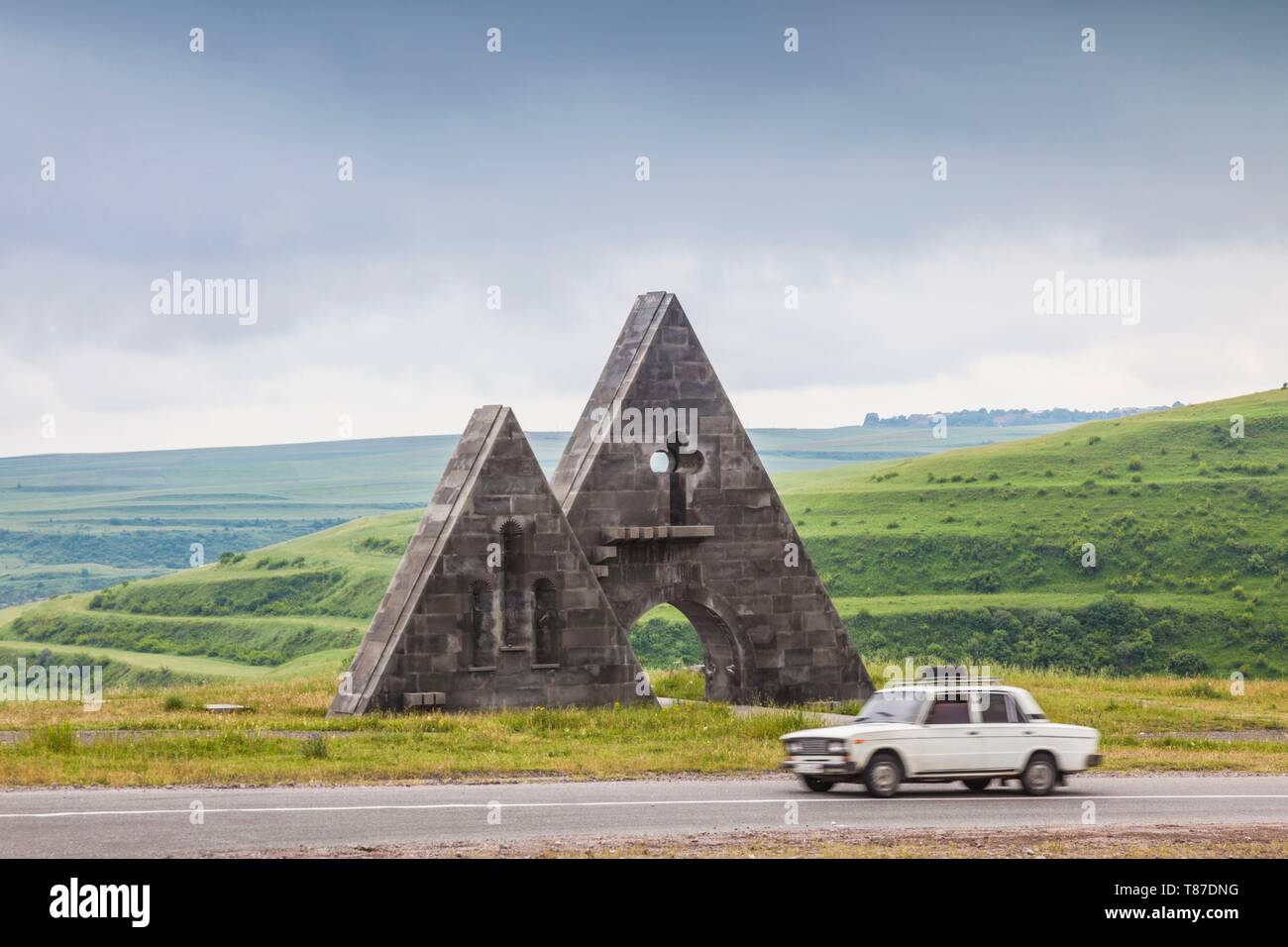 Armenia, Tekh, monumento di montagna dal Nagorno Karabach frontier Foto Stock