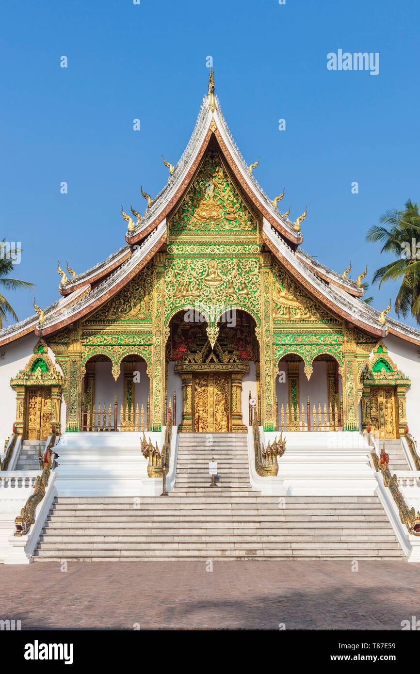 Laos, Luang Prabang, Wat Ho Pha Bang, Royal Palace area Foto Stock