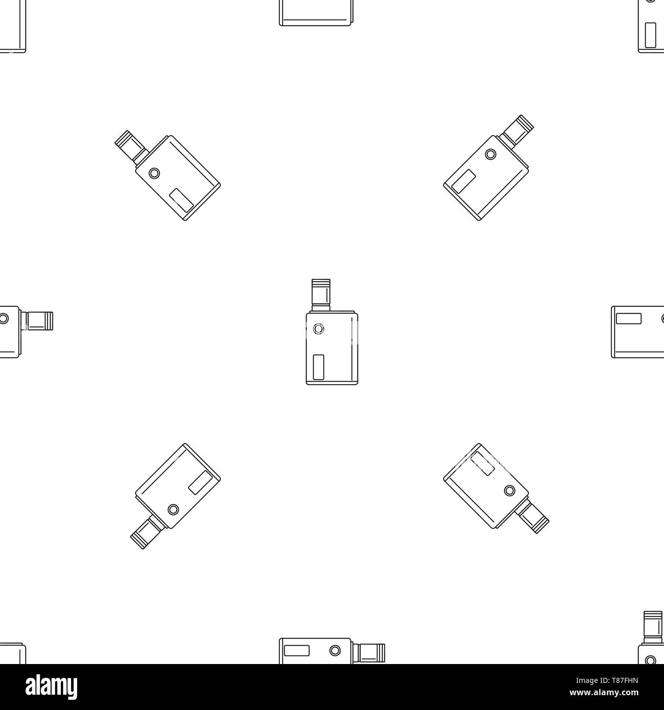 Casella Vaping modello vettore senza soluzione di continuità geometrica ripetizione per qualsiasi web design Illustrazione Vettoriale