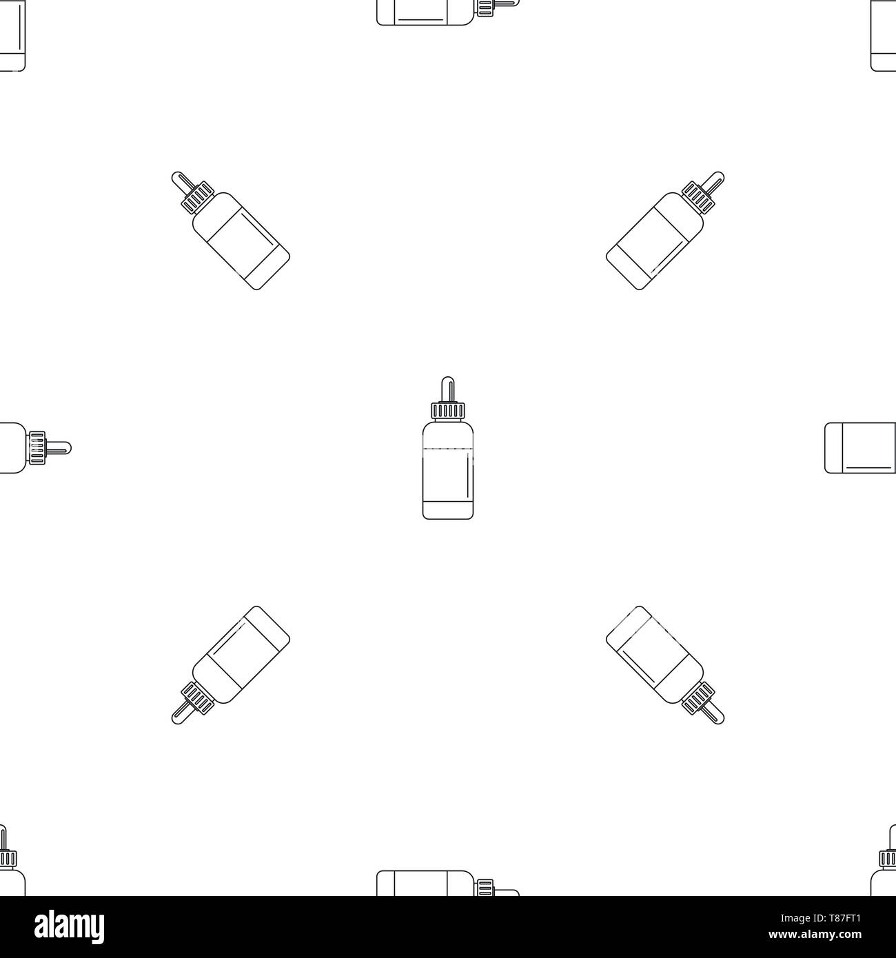 Vape riserva di liquido modello vettore senza soluzione di continuità geometrica ripetizione per qualsiasi web design Illustrazione Vettoriale