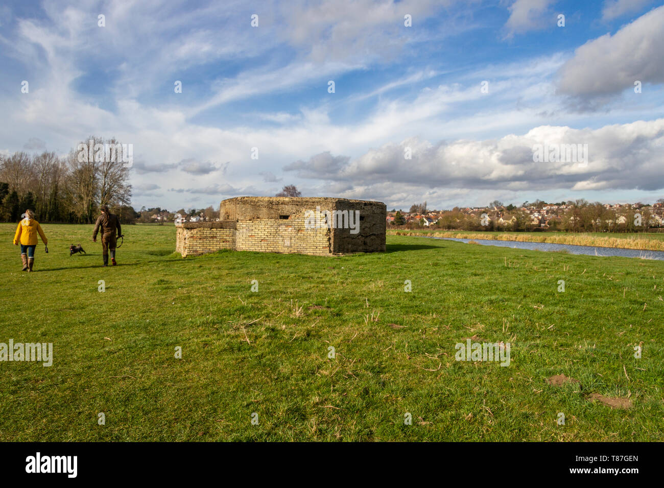 WWII Air Raid Shelter Foto Stock