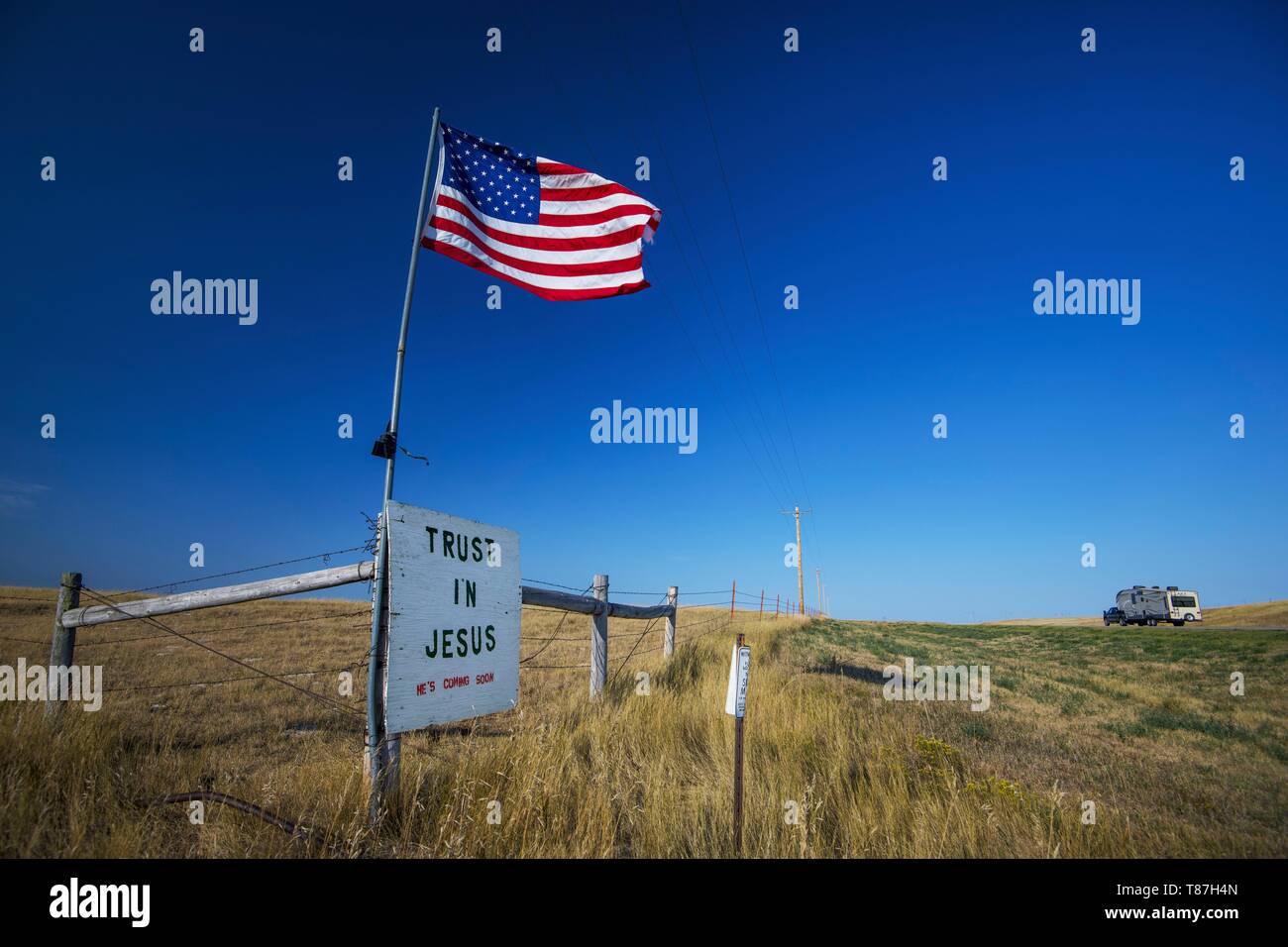 Stati Uniti, South Dakota, grand pianure vicino al Rapid City Foto Stock