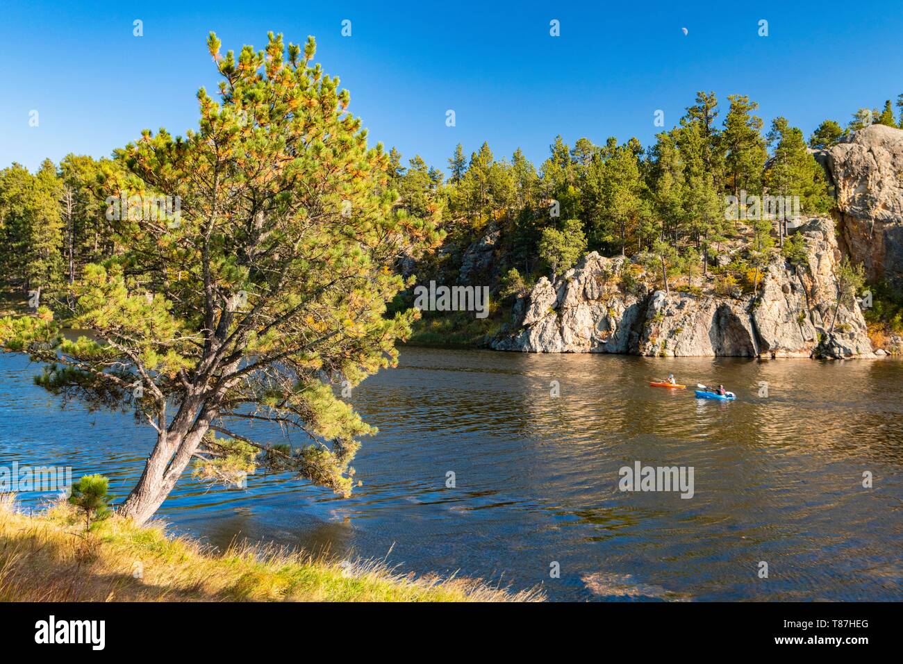Stati Uniti, South Dakota, Custer State Park, Sylvan Lake Foto Stock