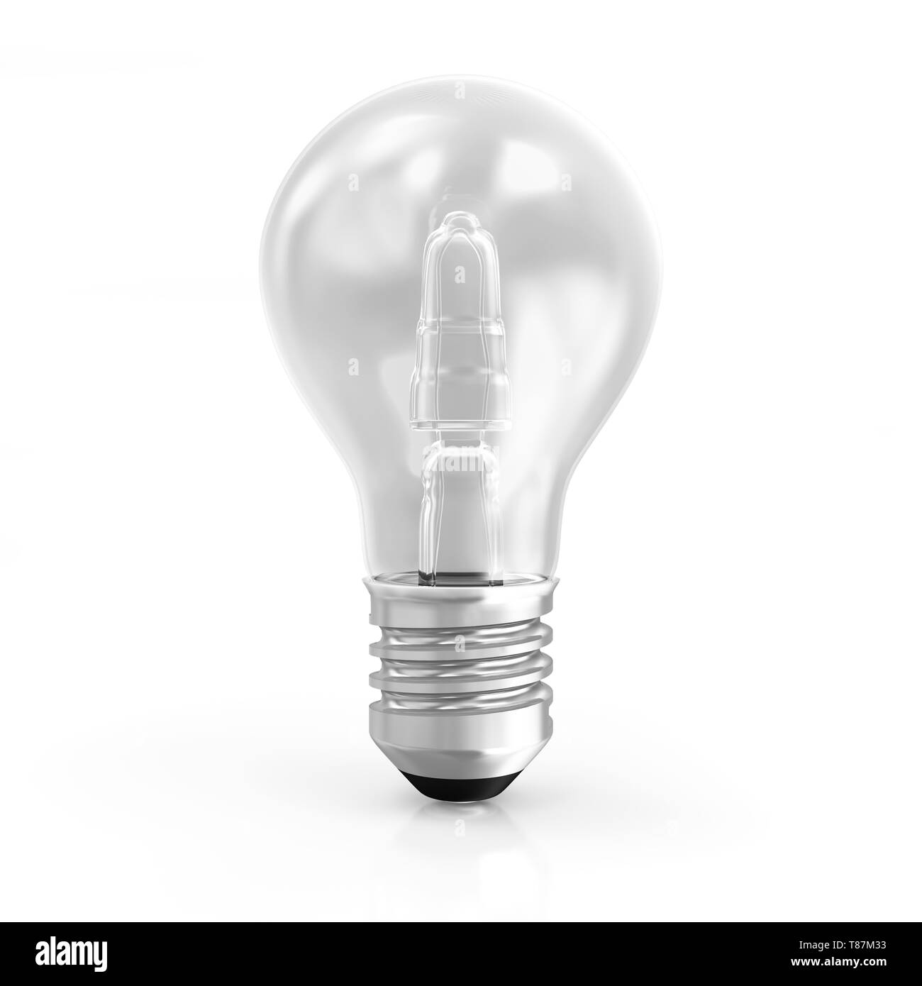 Moderna lampadina luce isolati su sfondo bianco Foto Stock