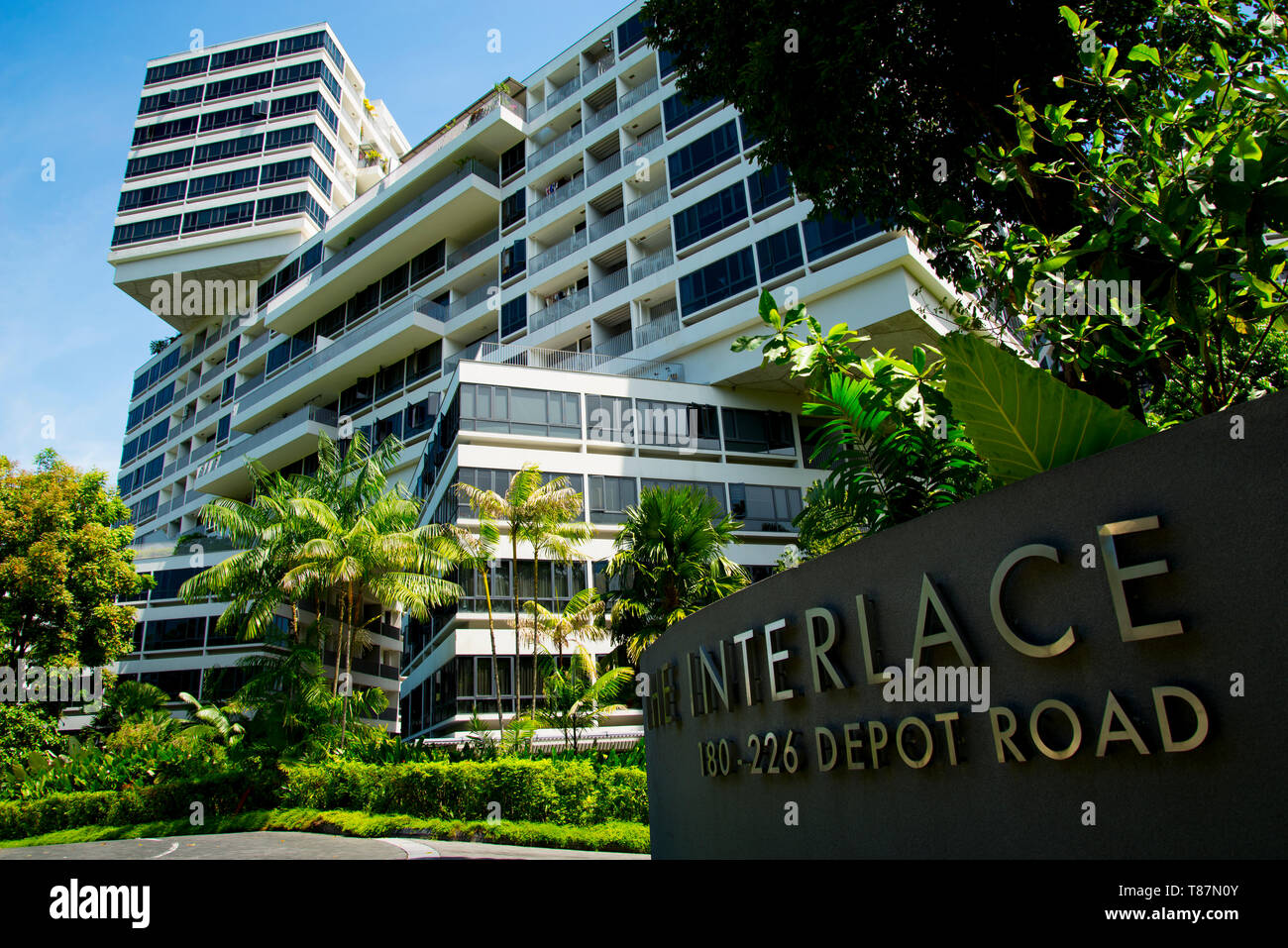 La modalità interlacciata Apartments - Singapore Foto Stock