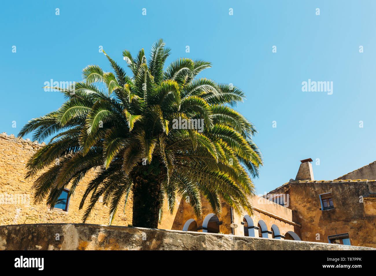 Scenario di Peratallada, Costa Brava Foto Stock