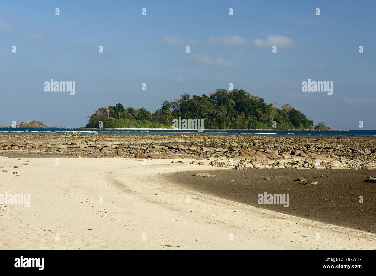 Spiaggia Kalipur delle Isole Andamane e Nicobare, India Foto Stock