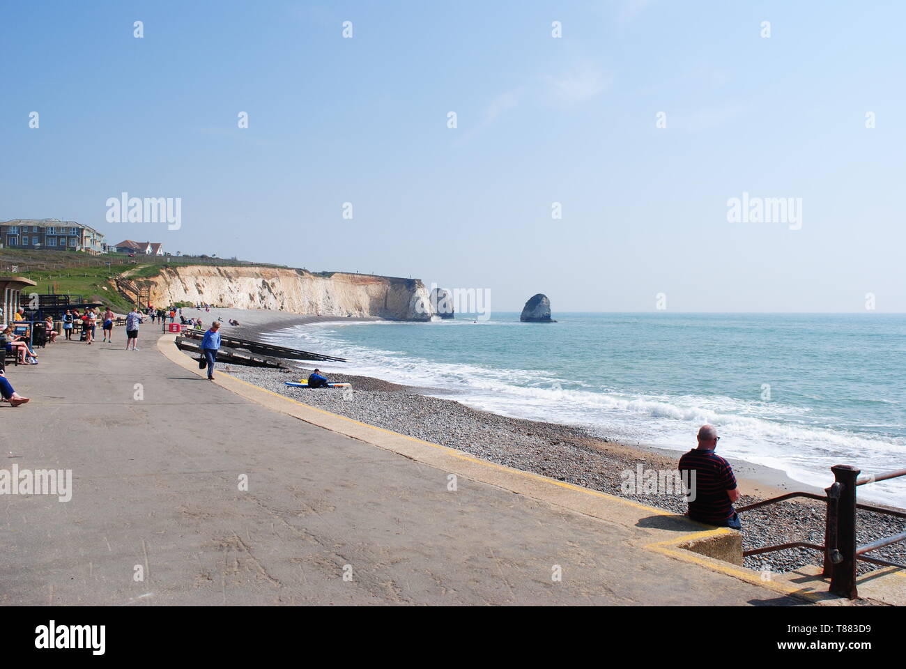La baia di acqua dolce, Isle of Wight, England, Regno Unito Foto Stock