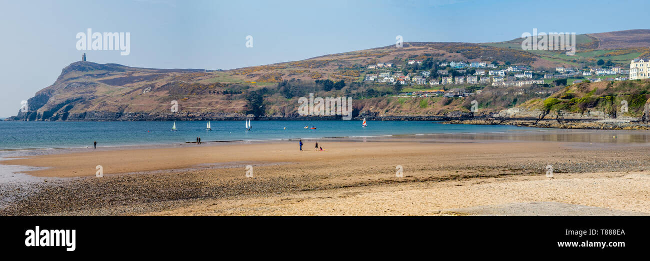 La spiaggia e la baia di PORT ERIN, Isola di Man Foto Stock