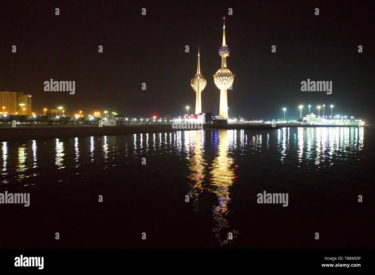 Kuwait torre faro Foto Stock