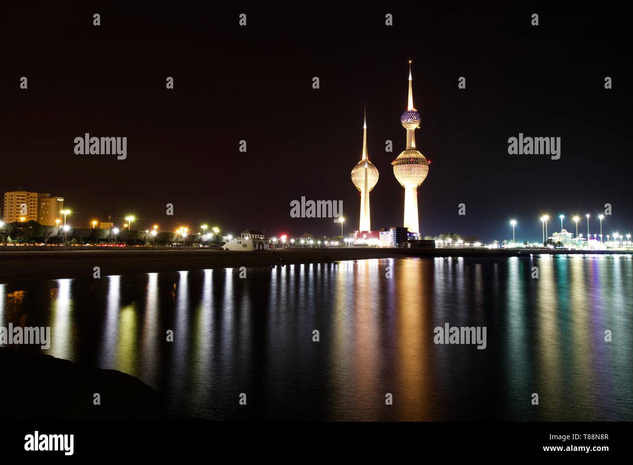 Kuwait torre faro Foto Stock