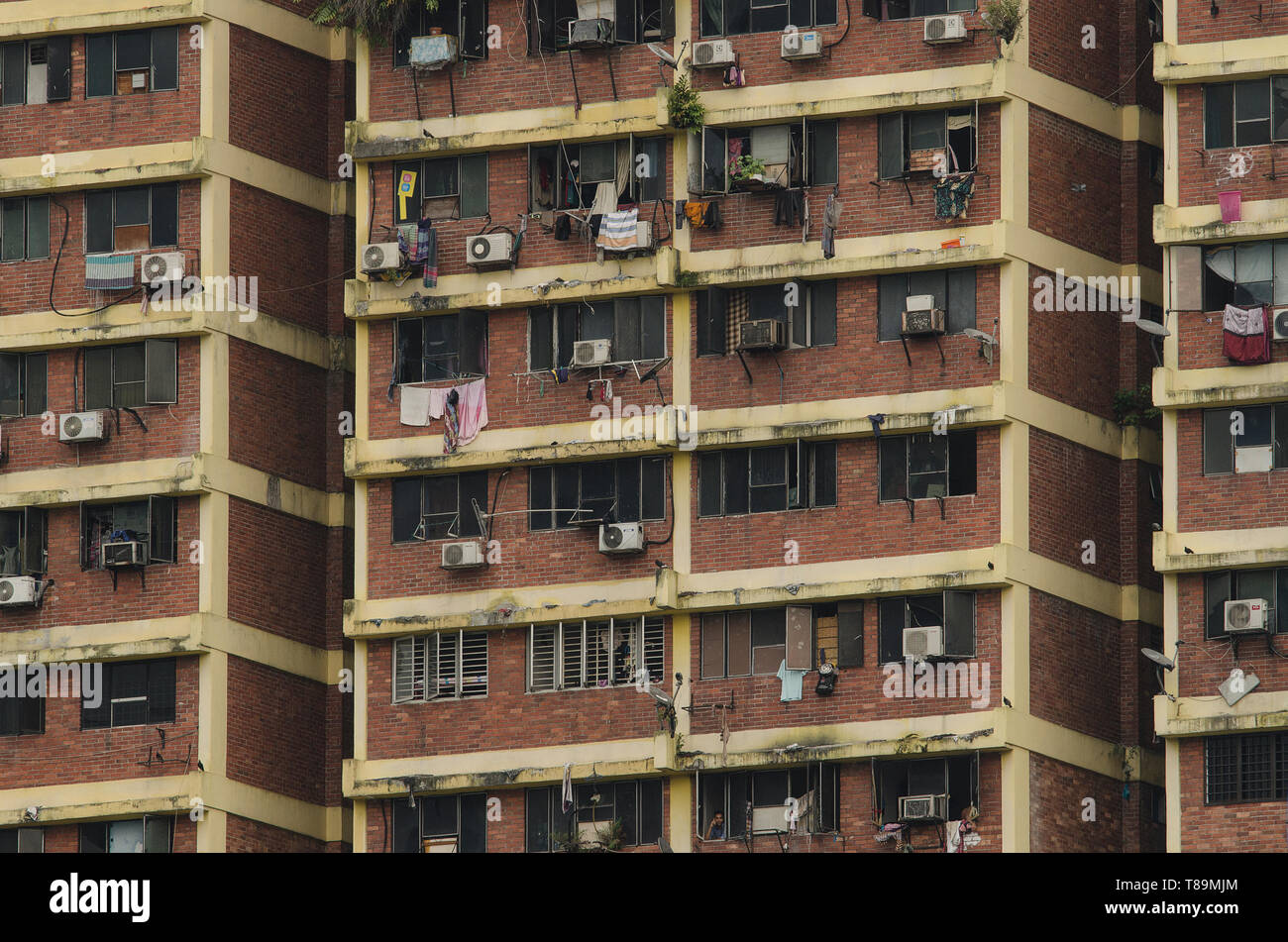 Kuala Lumpur, Malesia - 21 luglio 2018; appartamenti in un edificio di appartamenti a Kuala Lumpur la capitale della Malesia Foto Stock