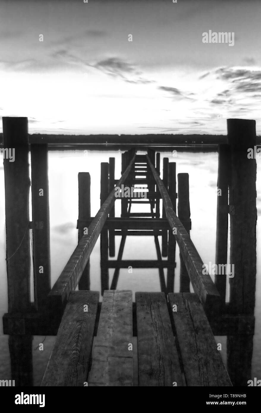 Lonely vista sul mare Foto Stock