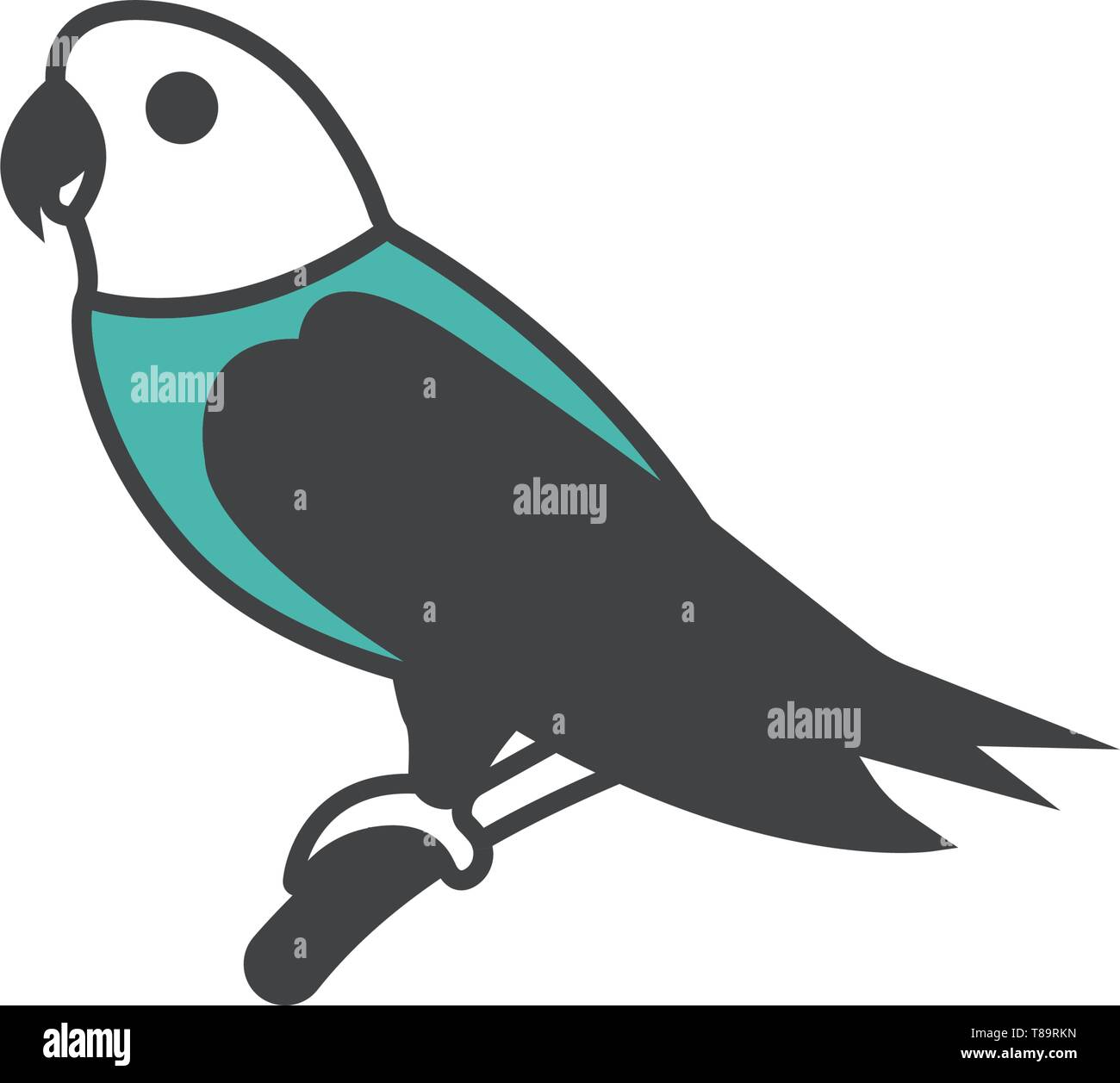 Parrot bird- segno del vettore illustrazione del simbolo Illustrazione Vettoriale