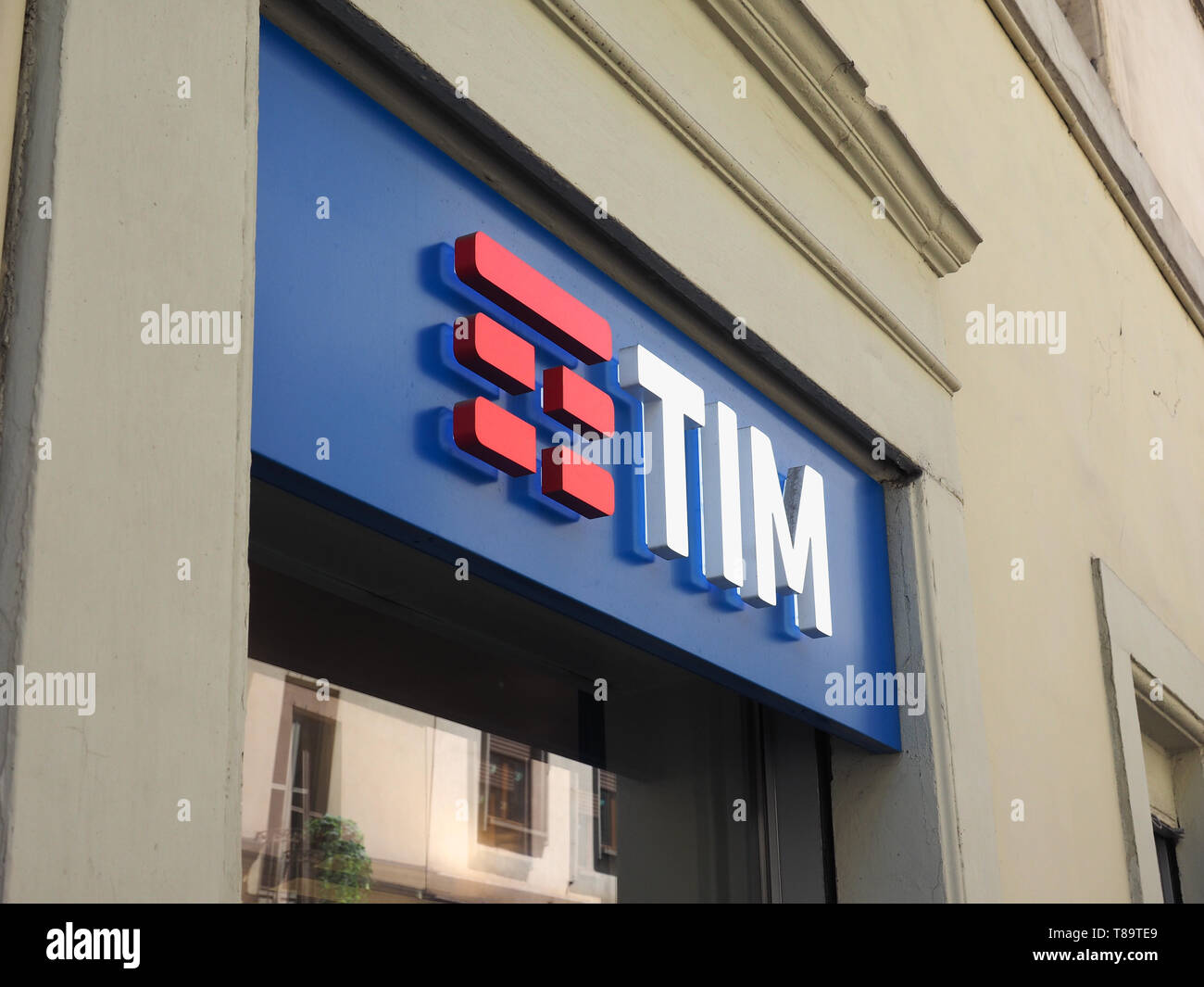 Torino, Italia - CIRCA NEL MAGGIO 2019: Tim italiano segno telecom Foto Stock