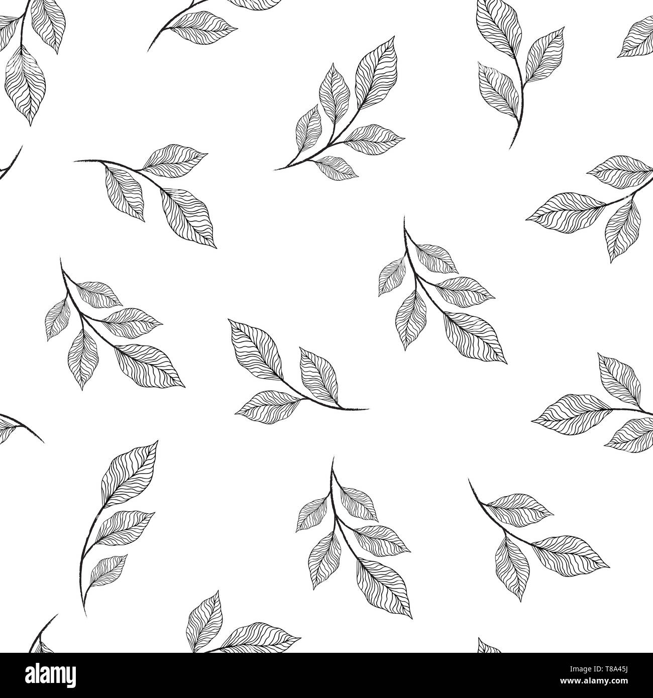 Foglie di Seamless pattern. Design per banner, poster, carta, coperchio, invito brochure targhetta o la testata Foto Stock
