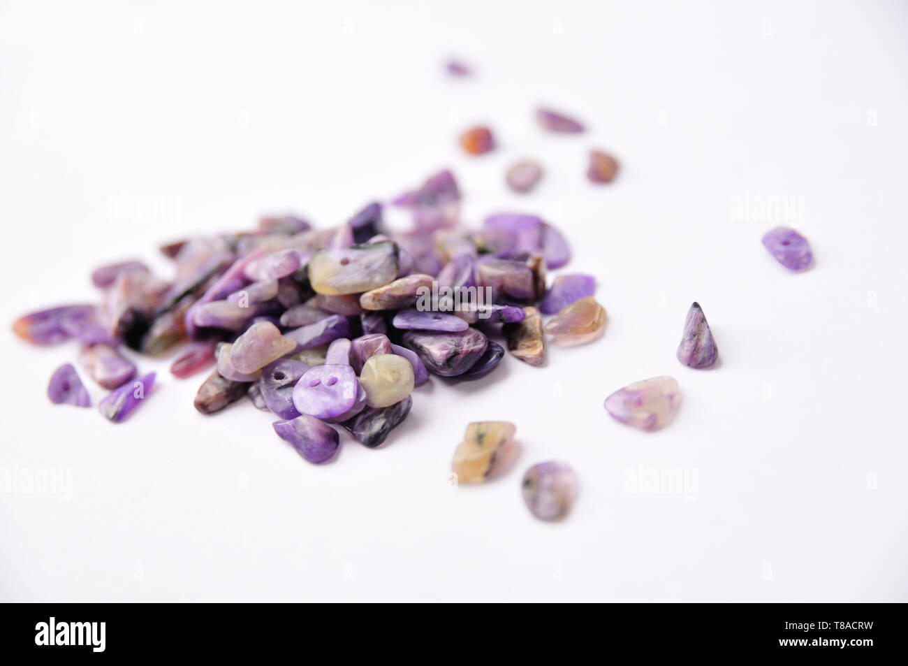 Charoite Chips Foto Stock