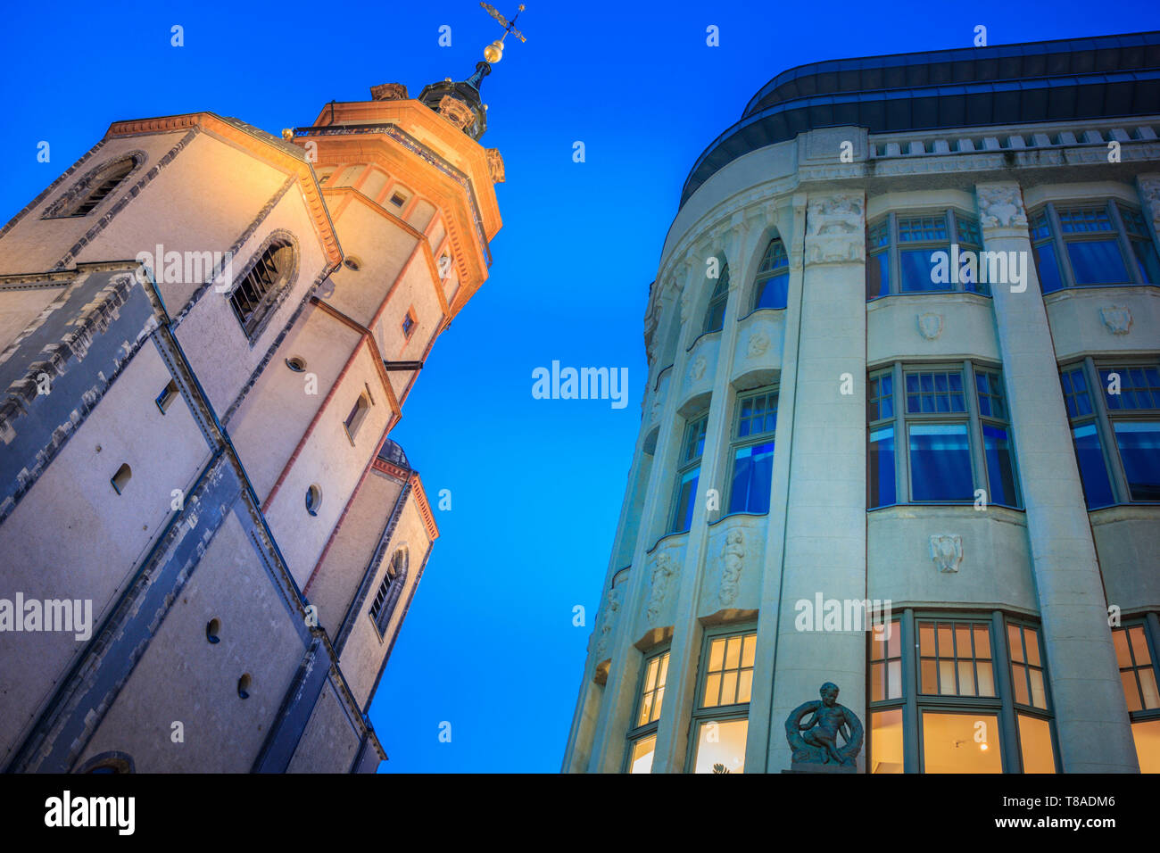 La Chiesa di San Nicola a Lipsia. Leipzig, in Sassonia, Germania. Foto Stock