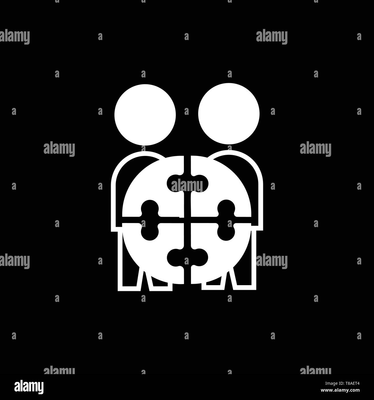 Progetto Team icona. vettore simbolo segno Illustrazione Vettoriale