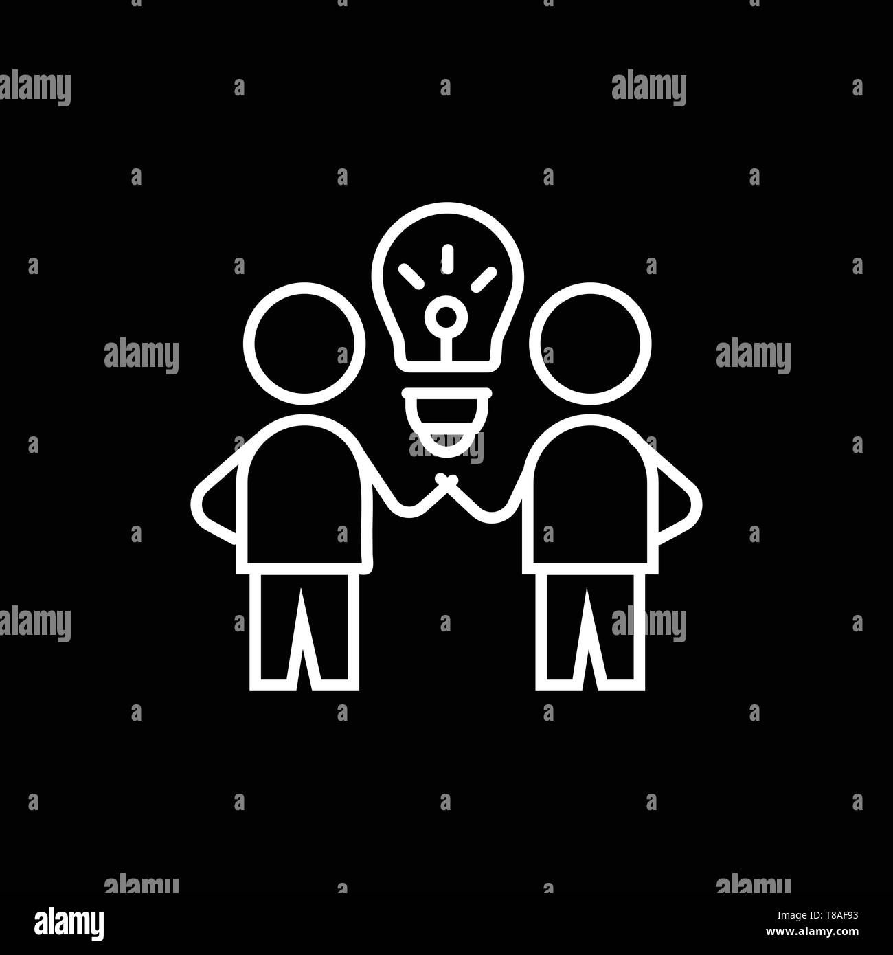 Brain Storm. Idea icona. vettore simbolo segno Illustrazione Vettoriale