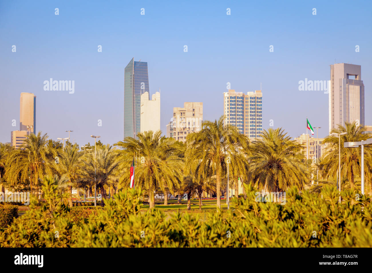 Architettura di Kuwait City. Kuwait City in Kuwait. Foto Stock