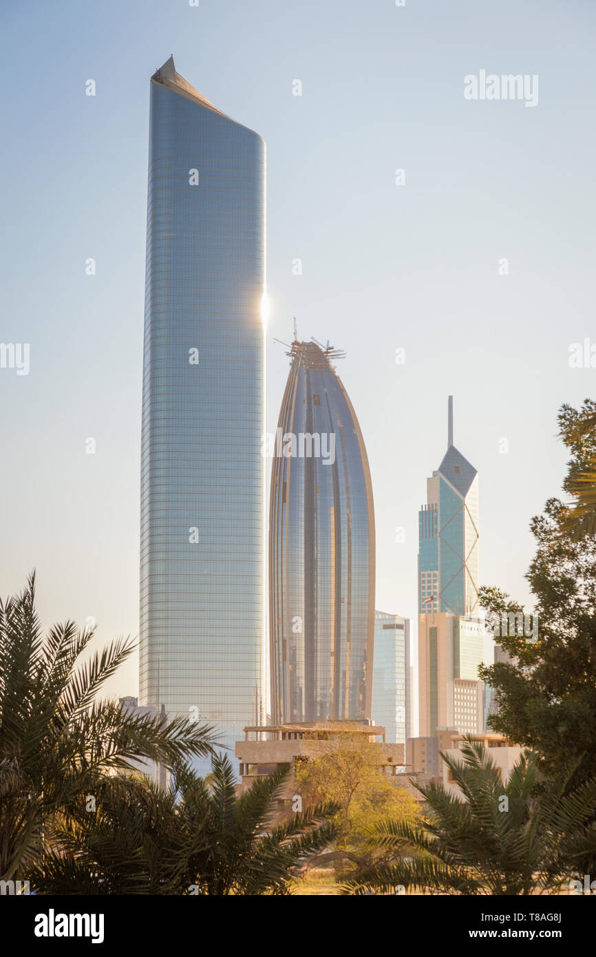 Architettura di Kuwait City. Kuwait City in Kuwait. Foto Stock