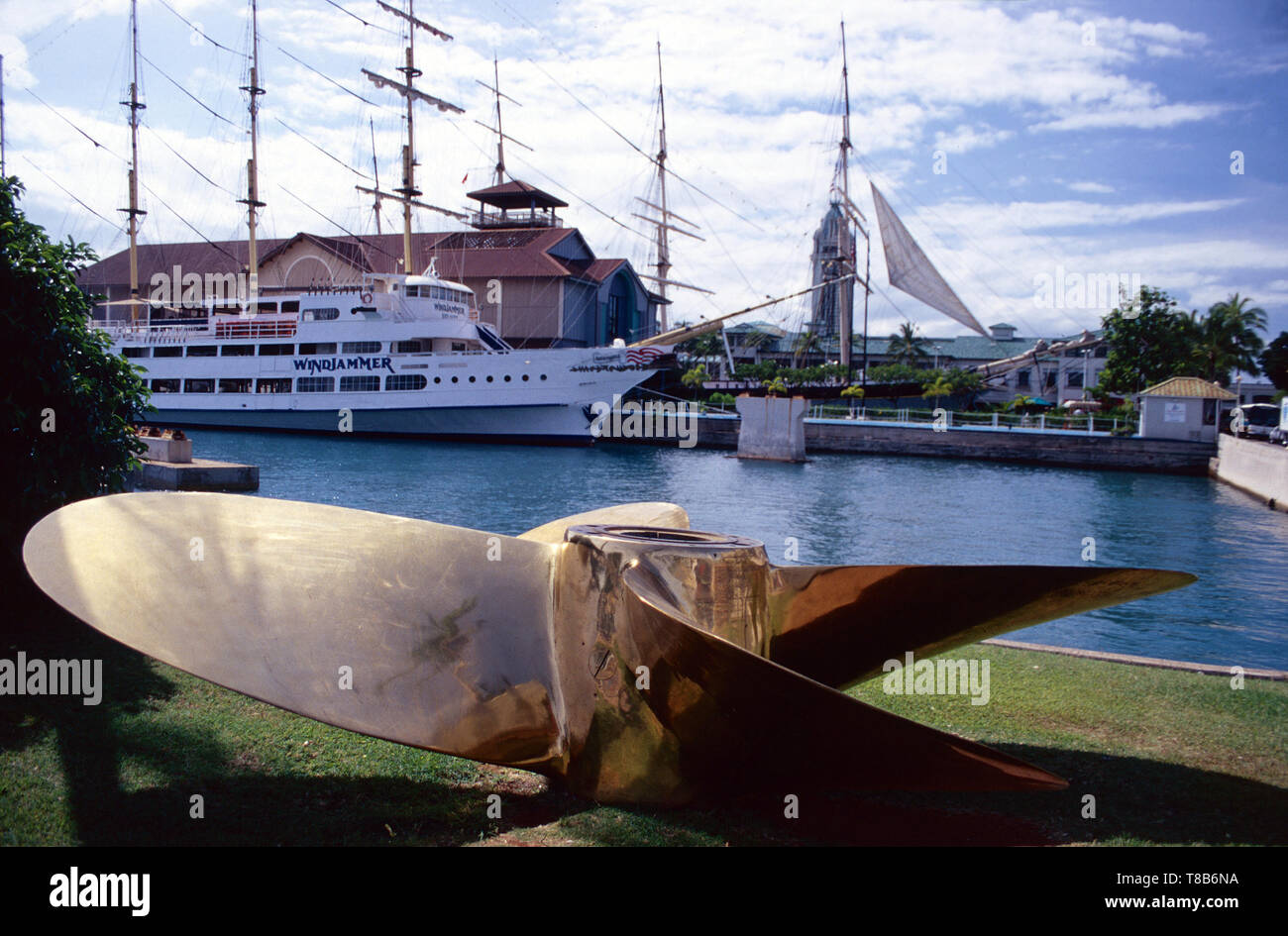 Aloha Tower e Marketplace,Honolulu, Hawaii Foto Stock