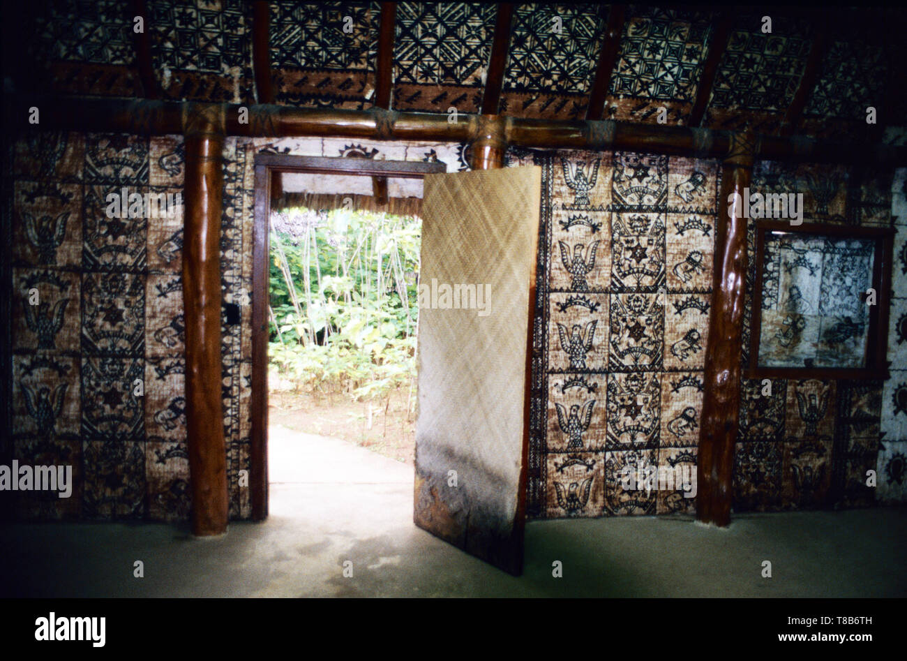 Interno di una casa di Tonga Foto Stock