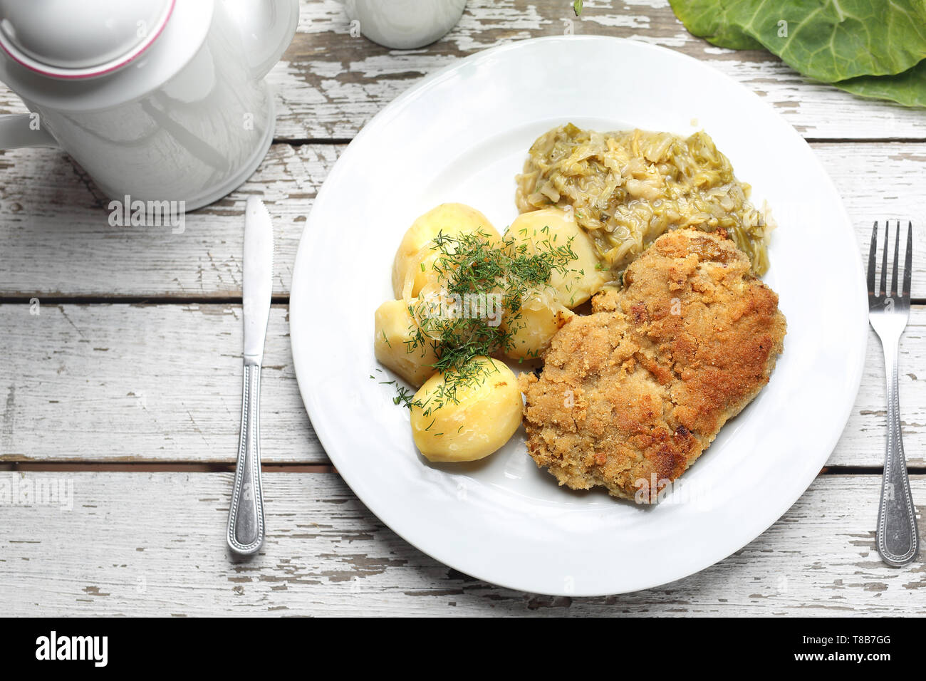 Cucina polacca, tradizionale pranzo della domenica. Tradizionale e cucina casalinga Foto Stock