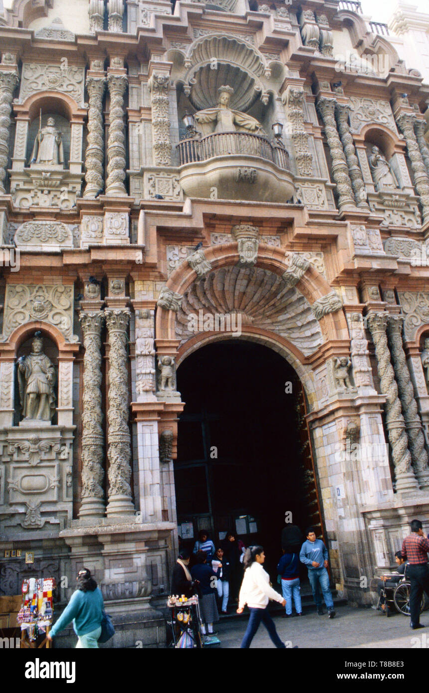 Basilica e Convento di Nuestra Senora de la Merced, Lima, Peru Foto Stock