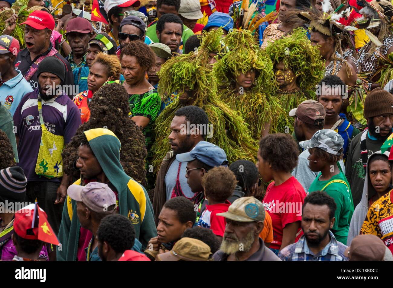 Papua Nuova Guinea, Highlands orientale provincia, Goroka, Goroka Show festival, ballerini Foto Stock