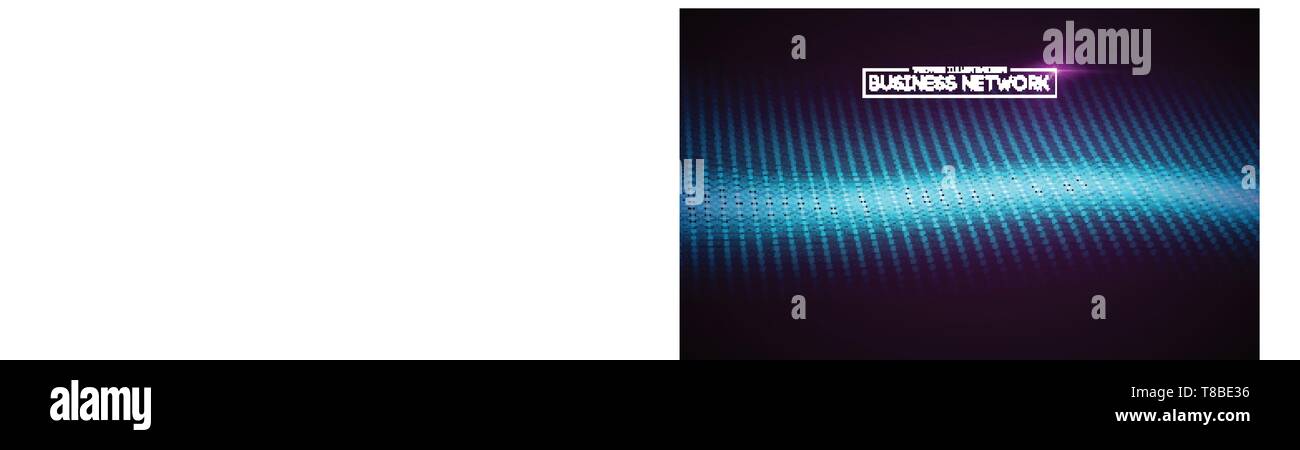 Azienda di tecnologia di rete. Crescita di Internet e la tecnologia network. Connessione Abstact elementi poligonali. Illustrazione Vettoriale