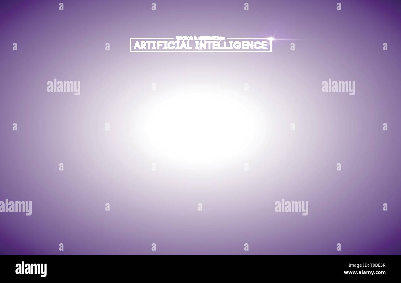 Intelligenza artificiale la tecnologia di automazione dello sfondo. In realtà aumentata disegno vettoriale. Eps vettoriali 10 Illustrazione Vettoriale