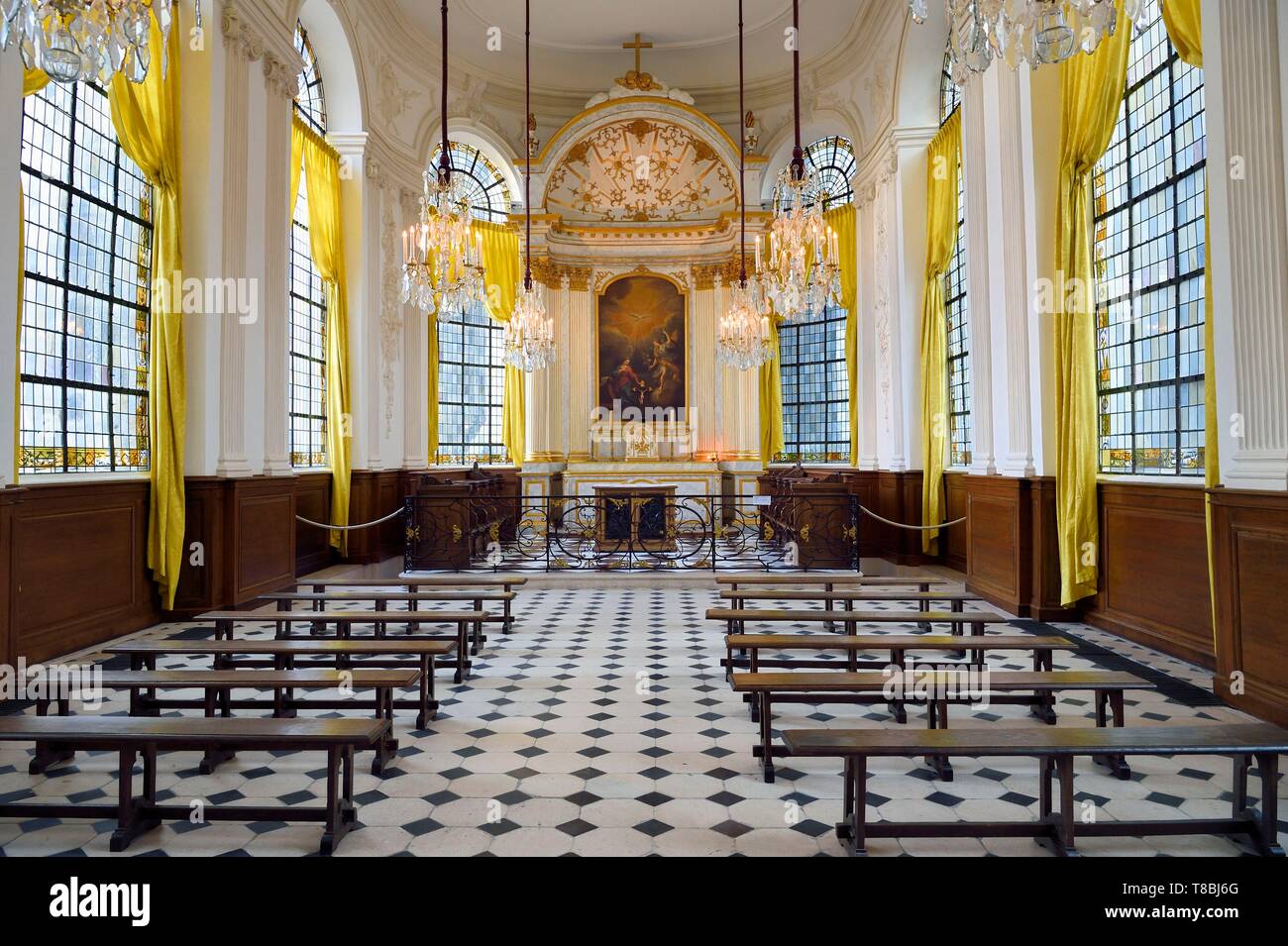 Francia, Seine Maritime, Rouen, il palazzo arcivescovile, Historial Giovanna d Arco Museum, la chapelle d'AubignÚ Foto Stock