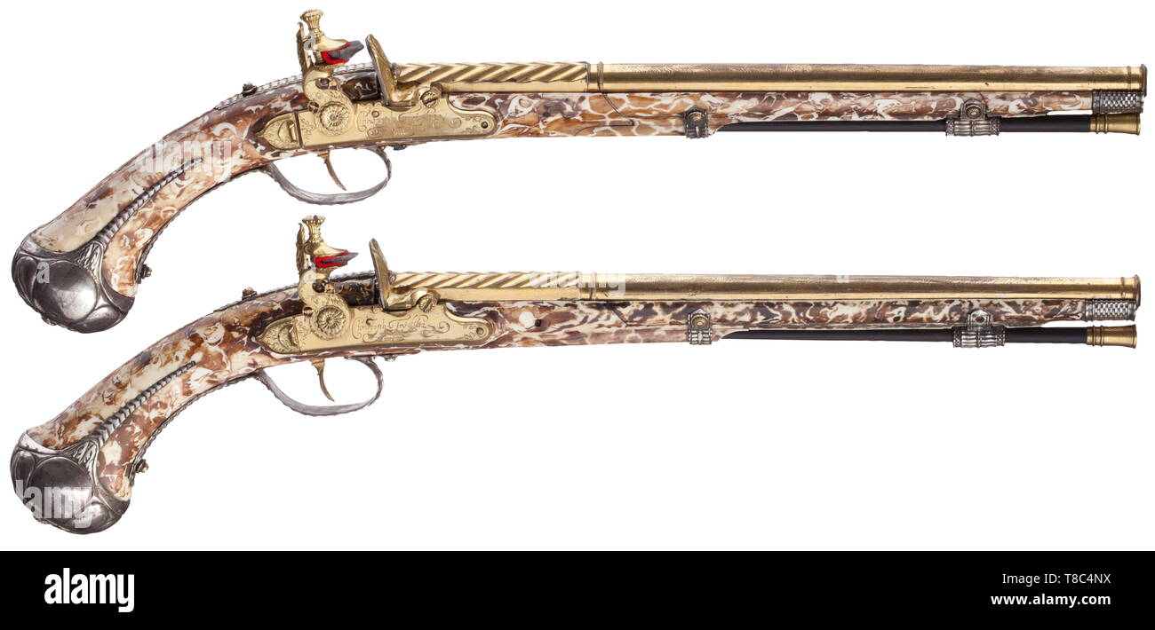 Piccole armi, pistole, flintlock pistola, Additional-Rights-Clearance-Info-Not-Available Foto Stock