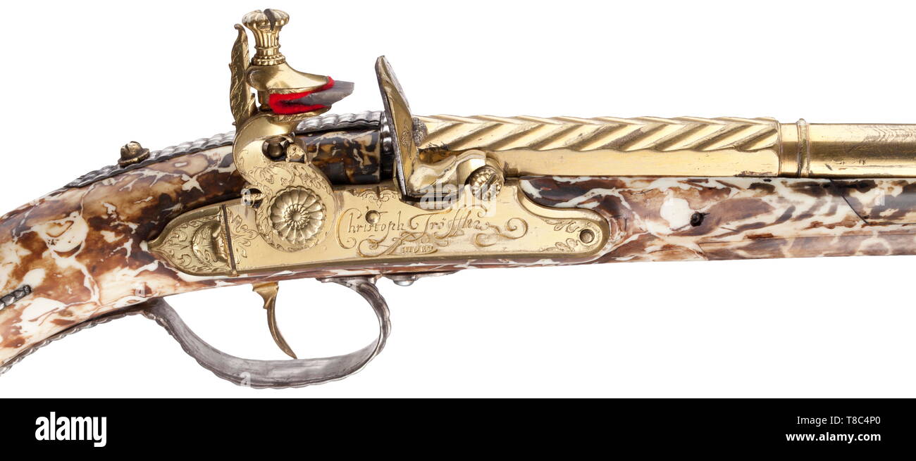Piccole armi, pistole, flintlock pistola, Additional-Rights-Clearance-Info-Not-Available Foto Stock