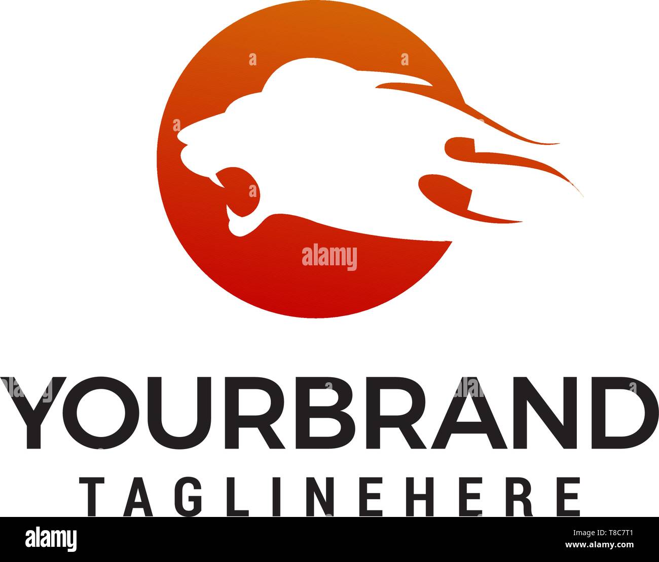 Testa lion logo design concept vettore modello Illustrazione Vettoriale