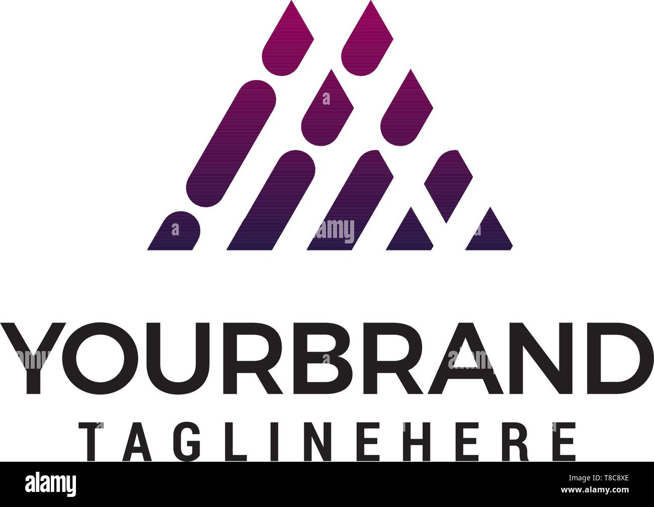 La lettera M logo design concept vettore modello Illustrazione Vettoriale