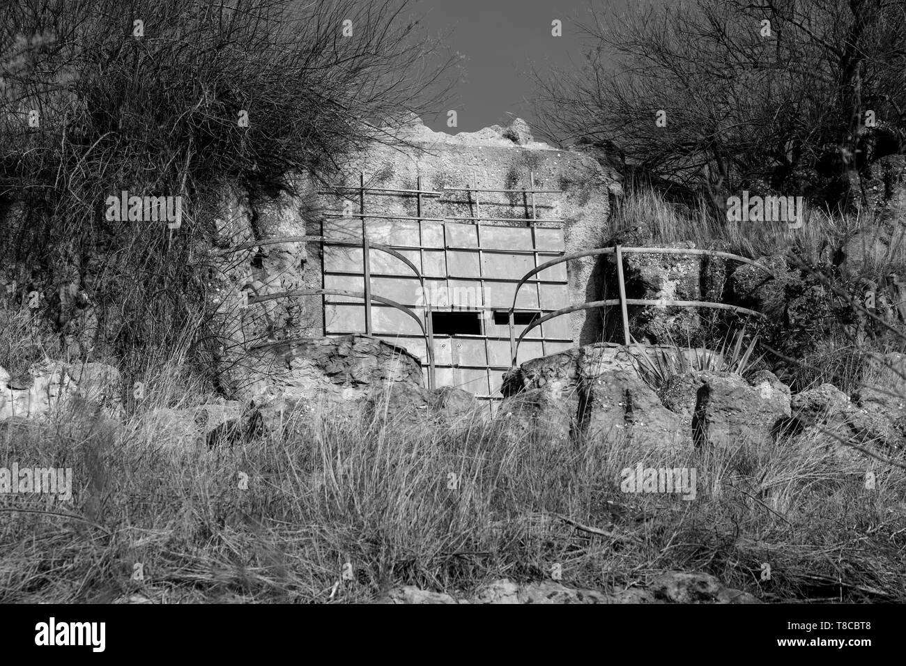 Bunker di guerra Foto Stock