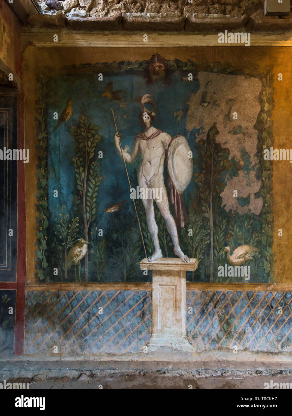 Affresco nella Casa di Venere nel guscio, Pompei, Italia Foto Stock