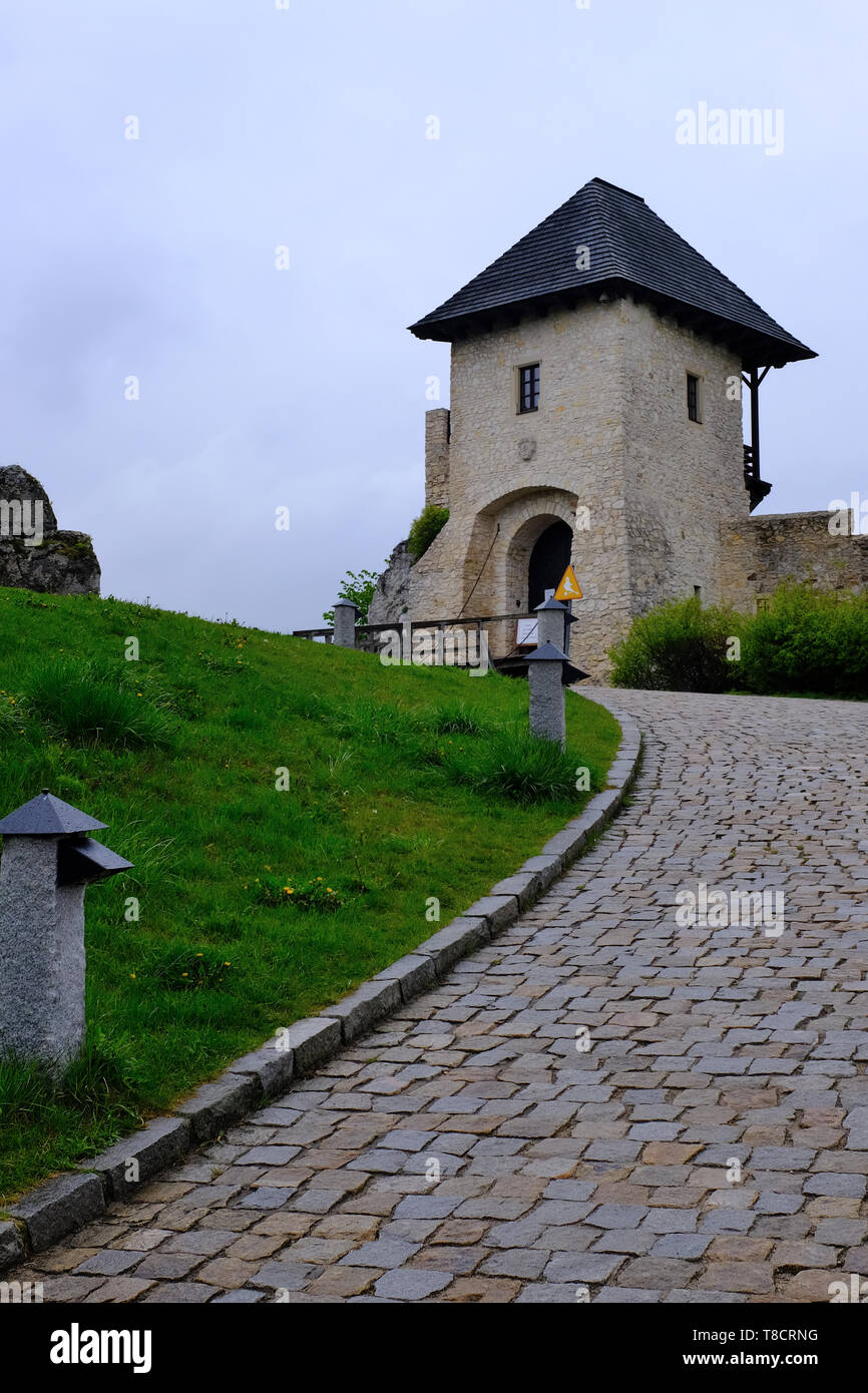 Zamek Bobolice Polonia Foto Stock