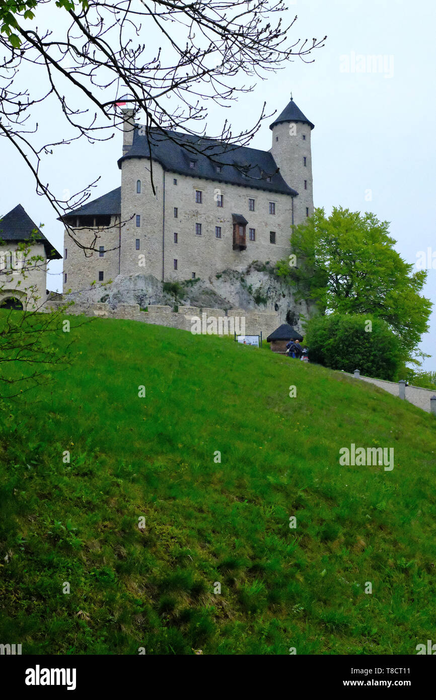 Zamek Bobolice Polonia Foto Stock