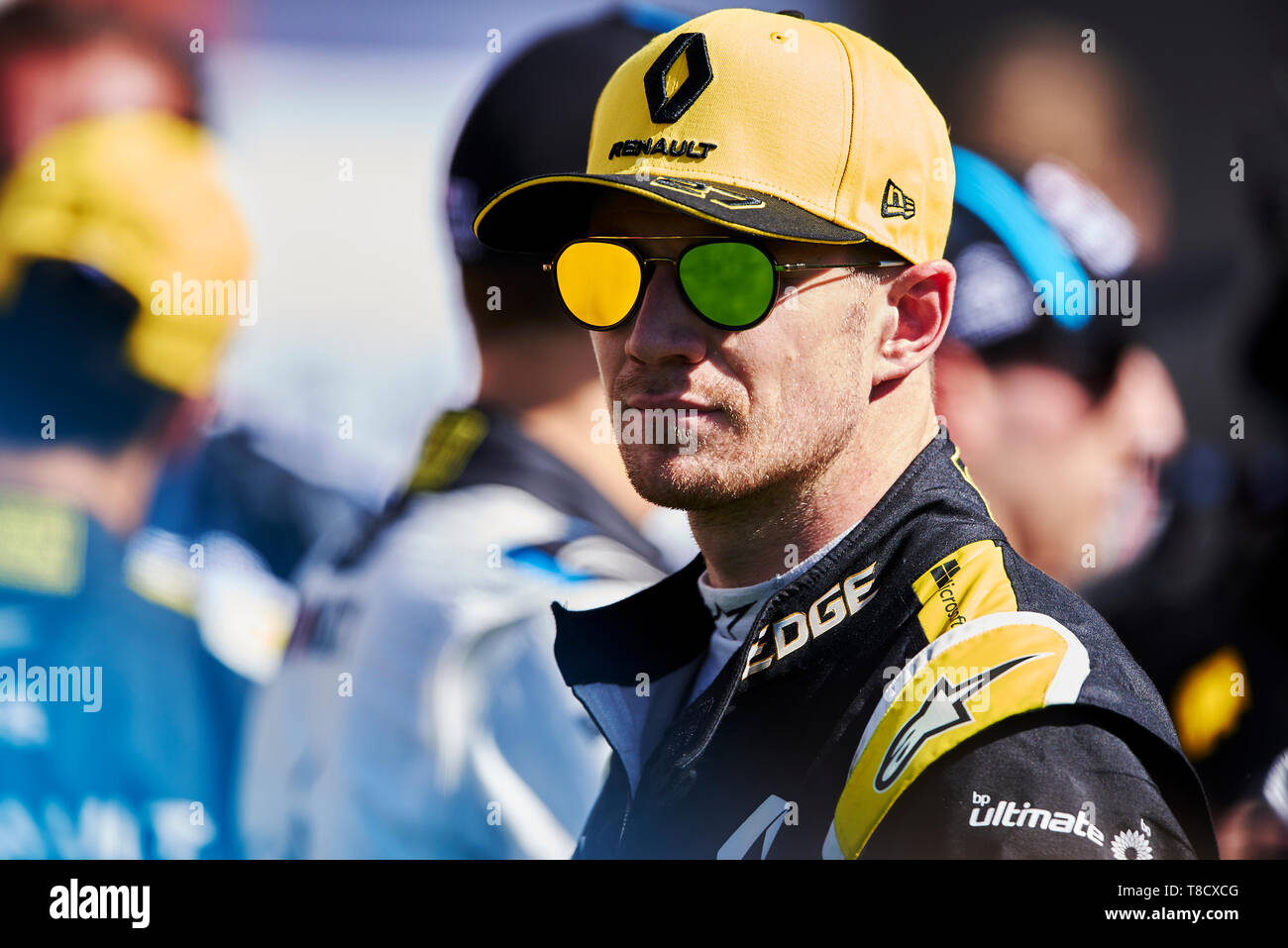 12 maggio 2019, il circuito de Barcelona-Catalunya, Barcellona, Spagna; FORMULA ONE Grand Prix di Spagna, il giorno della gara; Nico Hulkenberg del Team Renault presso il paddock del circuito di Catalunya Credito: Pablo Guillen/Alamy Foto Stock
