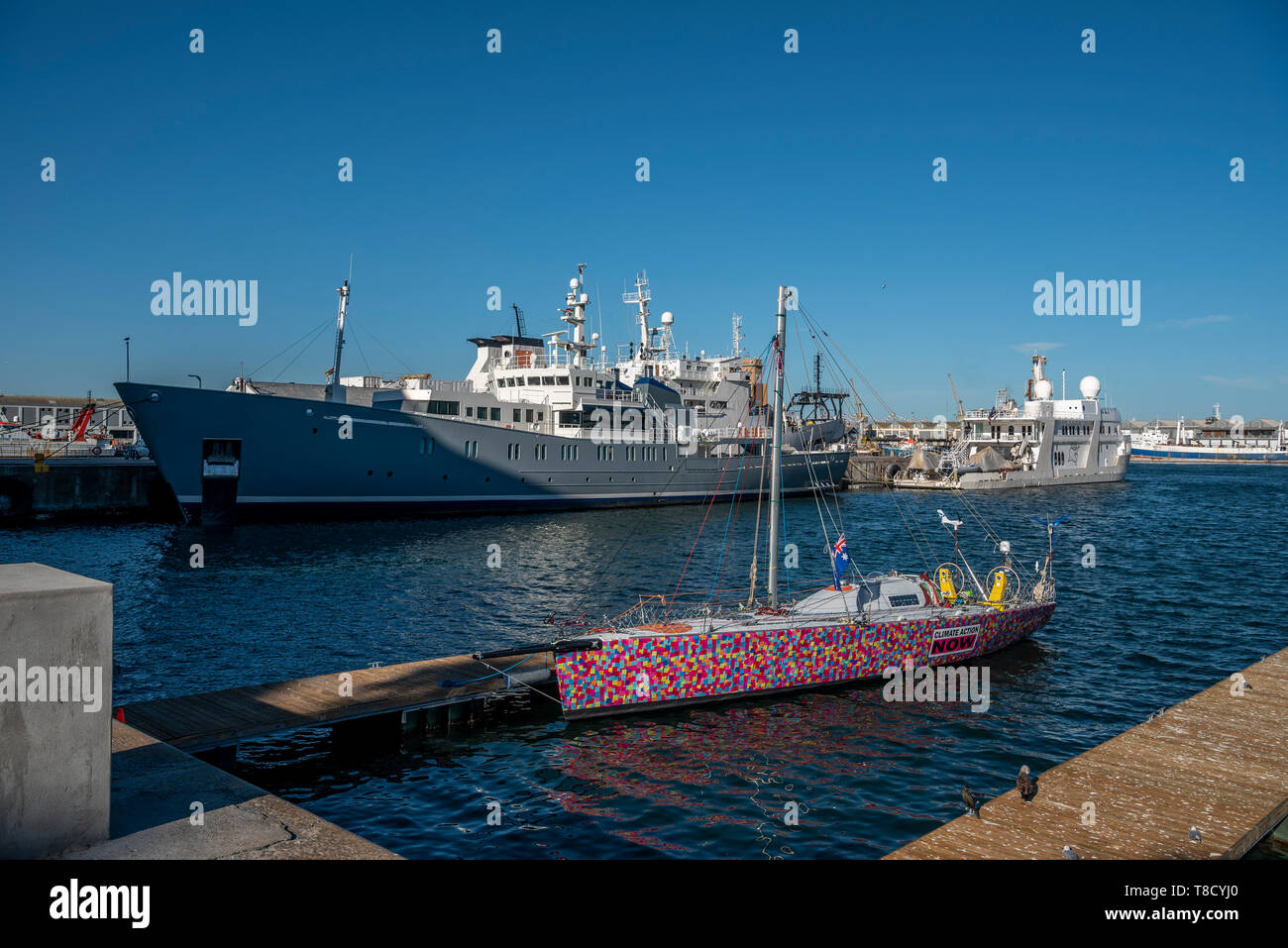 Lisa Blair, azione per il clima ora, a Cape Town, Sud Africa Foto Stock