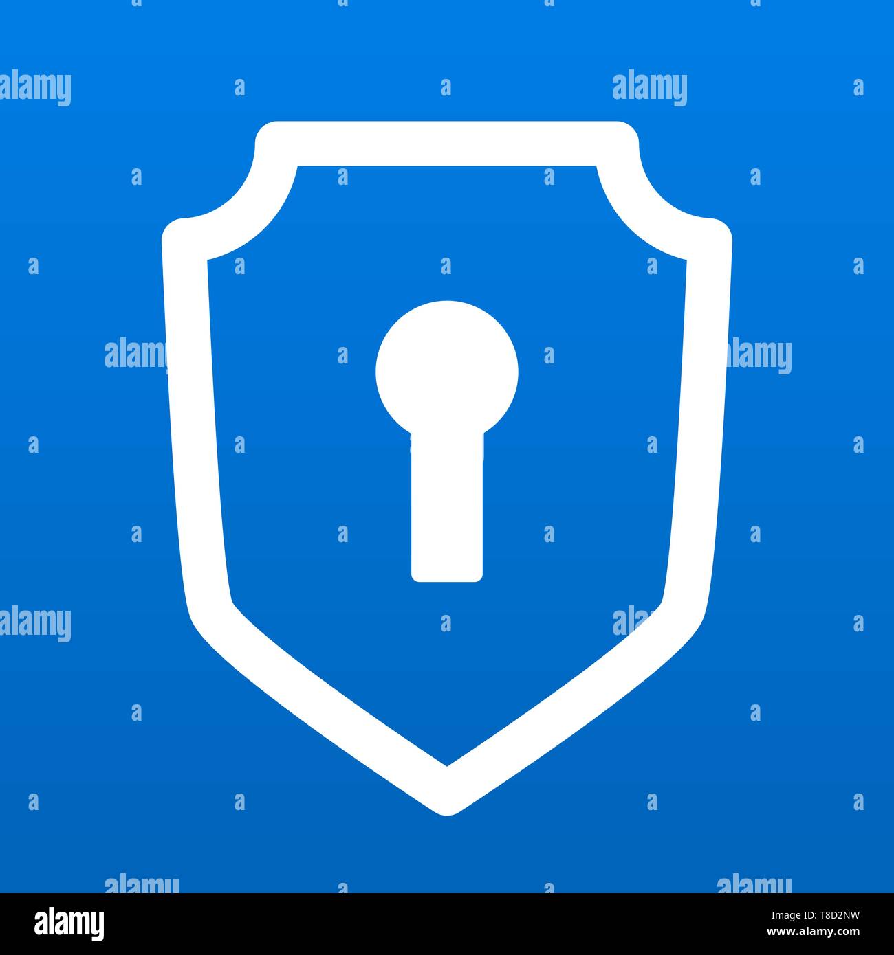 Protezione serratura di sicurezza icona simbolo di sicurezza e di protezione illustrazione vettoriale Illustrazione Vettoriale