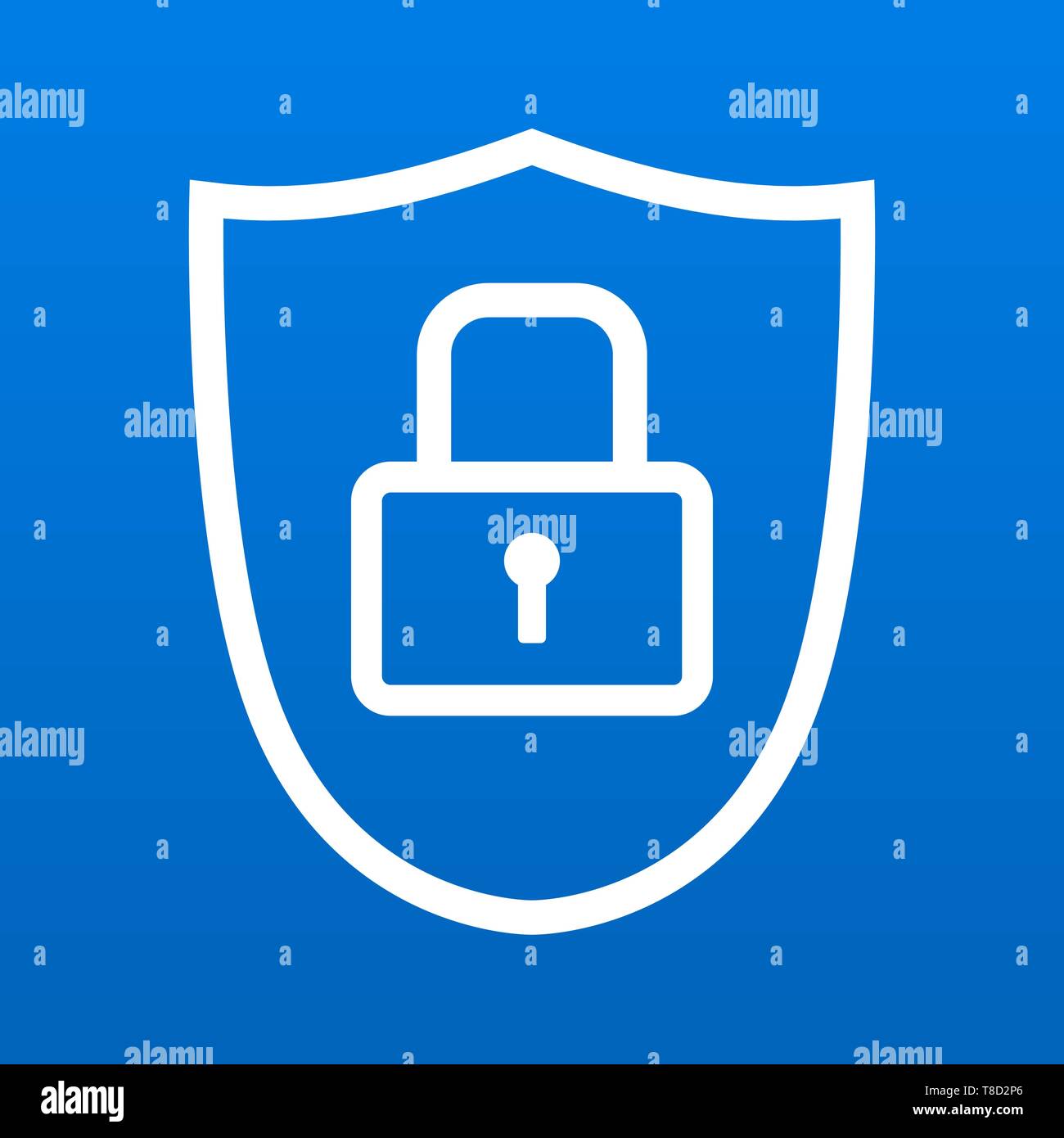 Icona dello scudo simbolo con serratura di sicurezza per la protezione e la sicurezza illustrazione vettoriale 2 Illustrazione Vettoriale